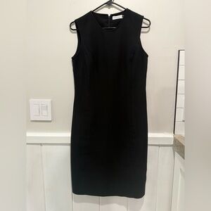NWOT Calvin Klein Black Sleeveless Sheath Midi Dress